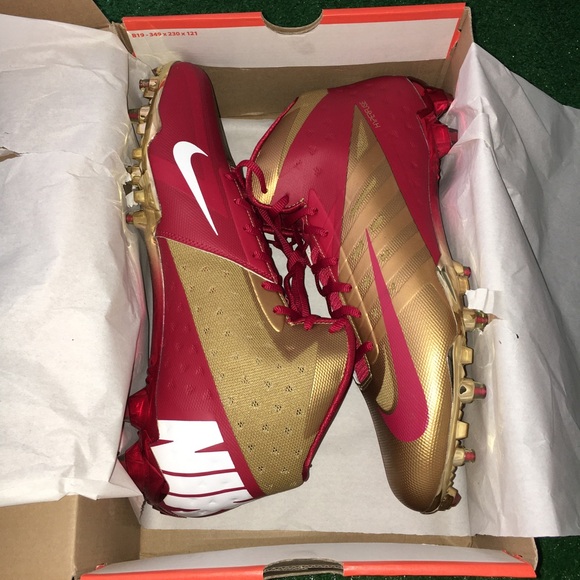 NEW NIKE VAPOR TALON ELITE 3/4 TD
GOLD / GYM RED - Picture 5 of 7